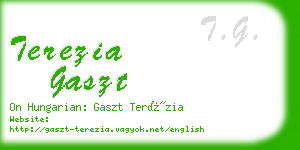 terezia gaszt business card